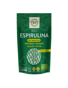 Espirulina Bio 200 tabletas Sol Natural